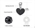 JewelryPalace Love Heart Cut Genuine Black Spinel Pendant Necklace for Women, 14k White Gold Plated 925 Sterling Silver Necklace for Her, Natural ...