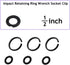 (3+3Sets) 1/2” and 3/8" Impact Retaining Ring Clip Impact Friction Ring with O-Ring for Milwaukee Electric/Pneumatic Type Impact Wrench, Retainer ...