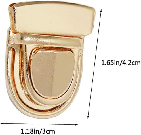 Tuck Lock Clasp Catch Purse Thumb Lock Purse Buckle Fasteners Wallet Buckle Purse Metal Clasp Locks for DIY Craft Wallets Bag Leather Handbags Mak...