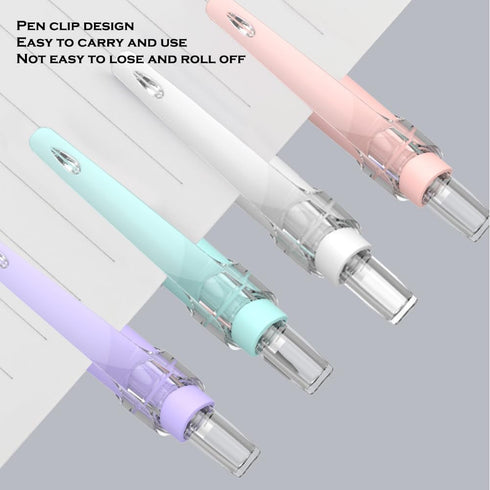 DUNBONG Retractable Gel Pens, Fine-tip Unisex Pens 4 Pack, Black Gel Pens, Fast Dry, Gel Pens Fine Point 0.5mm, Retractable Pens, Black Gel Ink Pe...