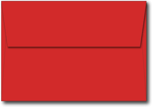 Red A4 Envelopes 4 1/4" x 6 1/4" - Fits 4" x 6" Photos & Cards - 100 Envelopes...