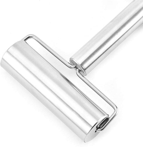Smooth Stainless Steel Rolling Pin Pastry and Pizza Double Dough Baker Roller Metal Kitchen Utensils Ideal for Baking Dough, Pizza, Pie, Pastries,...