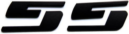 3pack OEM SS Emblems Badges 3D Logo Compatible with Silverado Series (Matte Black)...