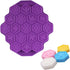 2 Pcs 19 Cavities Honeycomb Silicone Cake Molds FineGood Muffin Cookie Baking Pan Candy Soap Making Divided Moulds-Pink & Purple...