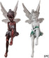 EKDJKK Sitting Fairy Statue Garden Ornament Resin Craft Landscaping Yard Decoration Park Lawn Decoration Home Patio Garden White...