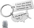 Xiahuyu Long Distance Relationship Gift Keychain I Love You More Than The Miles Between Us Keychain Going Away Gift Girlfriend Boyfriend Gifts Per...