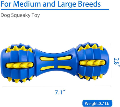 AUSCAT Dog Squeaky Toys for Aggressive Chewers, Almost Indestructible Squeaky Toys for Dogs, Teething Chew Toys for Large Medium Breed, Durable Ru...