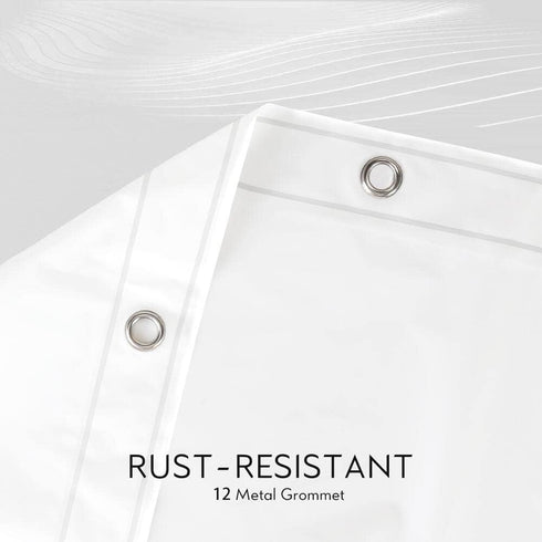 Shower Curtain Liner, 72 X 72 INCH PEVA Shower Curtain Liner, Plastic Shower Liner with 12 Metal Grommet, Waterproof & Washable Shower Curtain Lin...