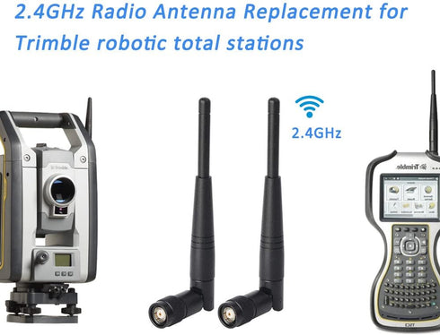 Eightwood 5dBi 2.4GHz WiFi Antenna RP-TNC Male Antennas (2-Pack) Compatible with Trimble Robotic Total Stations, Wireless Router Linksys WRT54G...