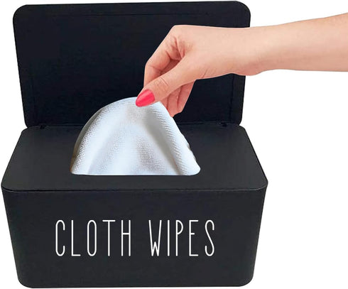 Cloth Wipes Dispenser,8.2L x 4.9W x 3.9H inches,Cloth Baby Face Wipes Container for Homemade Reuseable Diaper Wipes Storage Box Essential for Clot...