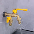 Outdoor Water Faucet, Wall Mounted Garden Water Faucet with Two 3/4 inch Brass Ball Valves Water Tap Splitter for Outdoor,Garden,Home, Balcony, Ho...