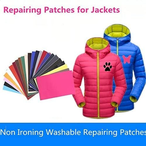 Self Adhesive Fabric Repairing Patches for Jackets, Sofa, for Clothing (Width 3.93" x Length 7.08") 3PCS/Pack (Beige)...