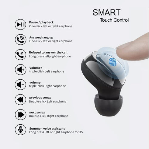 Kamon K30 Wireless Earbuds with Wireless Charging Case, Bluetooth 5.1, Touch Control Waterproof, in Ear Stereo Headphones Built in Mic Headset Pre...