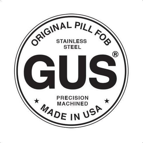 GUS Magnum Pill Fob, Made in USA, Stainless Steel Keychain Pill Holder, Larger Pill & Vitamin Holder...