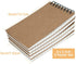 5 Pack Small Spiral Notebooks,3x5 Mini Pocket Notepad,Kraft Brown Memo Pad,75 Sheets/150 Pages little Note Pads for Home Work School Office Lined ...