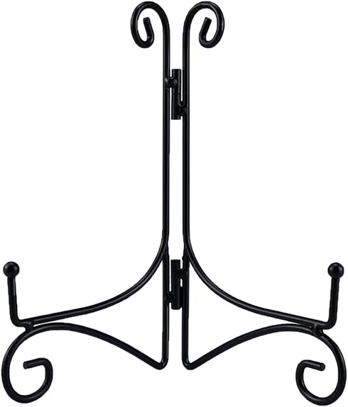 Black Iron Plate Stand, 8 Inch Plate Holder for Display, Small Metal Plate Display Stands for Cookbook, Picture Frame, Photo, Decorative Plates (8...