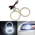 Qasim 1 Pair 90MM 66SMD COB LED for Angel Eyes Halo Ring DRL LED Fog Light Lamp with Cover White 12V 24V DC...