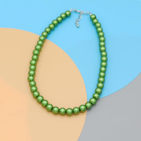 Long Simulated 10mm AAA Pearl Strand Necklace for Women Multicolor Pearl Choker Necklace 1920s Pearl Statement Necklace Costume Jewelry...