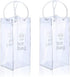 Ice Wine Bag Portable Collapsible Clear Wine Pouch Cooler with Handle for Party,Outdoor,Champagne,Cold Beer,White Wine,Chilled Beverages,Iced Drin...