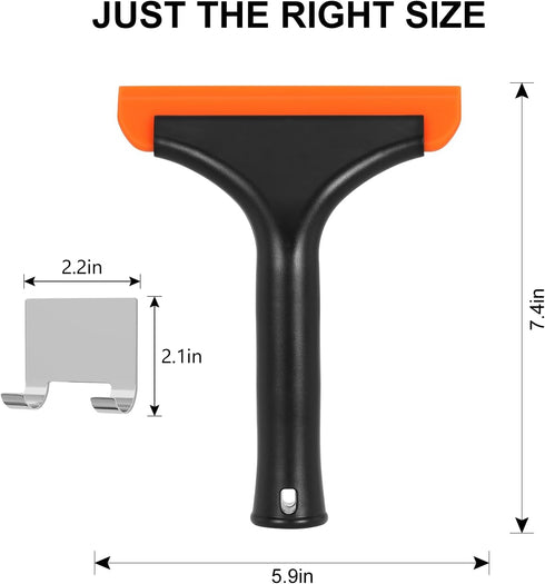 SetSail Shower Squeegee for Glass Doors, Small Squeegee for Shower Glass Door Mini Silicone Squeegee for Window, Door, Bathroom, Mirror, Car Windo...