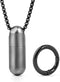 TISUR Titanium Pill Case with 28'' Necklace Chain,Micro Keychain Pill Holder.Waterproof Pill Fob for Emergency Aspirin & Nitroglycerin for Travel ...