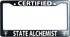 Certified State Alchemist Fullmetal Alchemist License Plate Frame, Funny Humor Stainless Steel Auto Car Tag Frame, License Plate Cover Holder, 2 H...