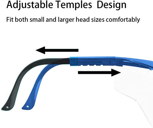 Safety Glasses,MOZEEDA Clear Safety Goggles Eye Protection Adjustable Temples, Anti-fog Lightweight Protective Glasses Eyewear Wide-Vision for Lab...