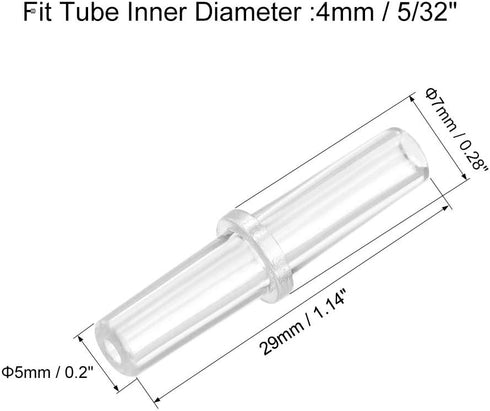 uxcell Aquarium Air Valve Connector Plastic Inline Tubing Straight Valves for 4mm Fish Tank Pond Air Line 30pcs...