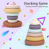 Mini Tudou Stacking & Nesting Circle Toy,6 Pcs Soft Building Rings Stacker & Teethers,Squeeze Play with Early Educational Learning Stacking Tower,...