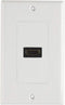 TENINYU Single HDMI Wall Plate (1 Port) - 4K UHD, ARC, and Ethernet Pass-Thru Support (1-Gang) White - for 1 HDMI (1-Port)...