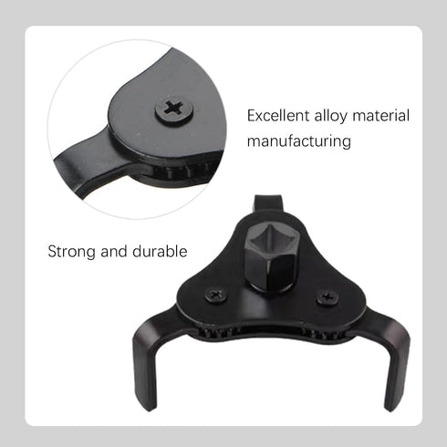 Adjustable Oil Filter Wrench, Oil Filter Wrench Tool Set, Oil Filter Wrench Remover Tool Set, Adjustable 3 Jaw Oil Filter Wrench Tool for 2"-4.2" ...