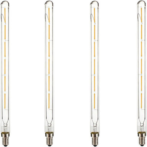 T300 Dimmable Vintage LED Edison Bulbs 6W T300 Dimmable LED Filament Bulb Long Tubular Vintage LED Lights,E14 Small Base,Clear Glass,Warm White 23...