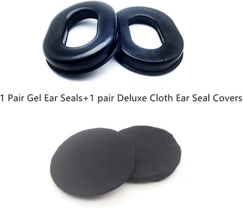 Gel Ear Seals Ear pads Cushions Compatible with David Clark H10 Series Aviation Headset with Deluxe Cloth Ear Seal Covers-40243G-02...