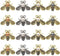 16 PCS Honey Bee Brooches Lapel Pins Crystal Insect Themed Bee Brooches...