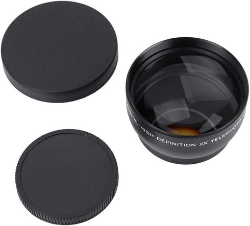 52mm 2X Magnification HD Teleconverter,Telephoto Lens,Waterproof,for 52mm Mount Camera...