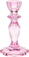 Talking Tables Boho Pink Glass Candlestick Holder Height 16cm One Size Glass Candle Holder,Large...