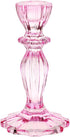 Talking Tables Boho Pink Glass Candlestick Holder Height 16cm One Size Glass Candle Holder,Large...