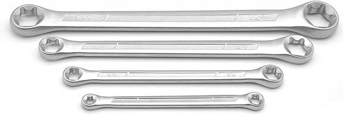 4-Pcs Star Wrench Set E-Torx Box Wrench Set Tork E-Ring Spanner Set E6 E8 E10 E12 E14 E18 E20 E24...