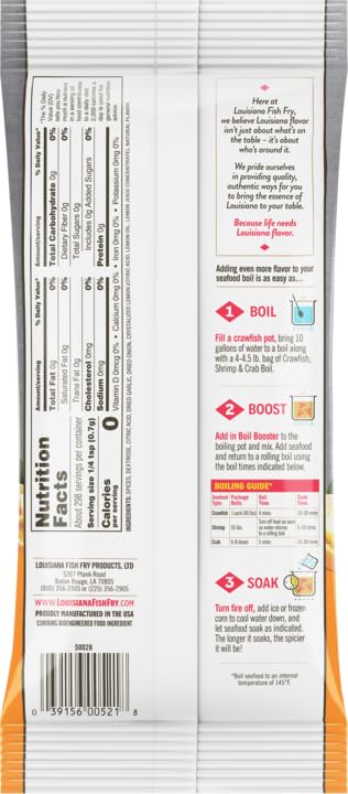 Louisiana Fish Fry, Zesty Citrus Boil Booster, 7 oz (Pack of 1)...