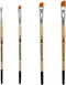 ZEM BRUSH Golden Synthetic Angle Shaders Set Sizes 1/8", 1/4", 3/8", 1/2"...