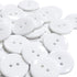 50 Pcs Resin Buttons 2 Hole Buttons for Sewing Round Shirt Button Craft 1inch (White)...