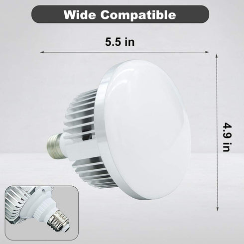 MOUNTDOG 85W 5700K E27 Socket LED Bulbs with Remote LED Light Bulb for Photography Photo Lighting...