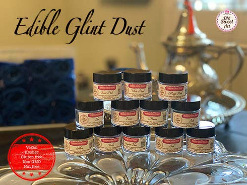 Edible Glint Dust Sweet Pink, Edible Luster Dust, 4 gram jar, Food Grade, MADE IN USA...