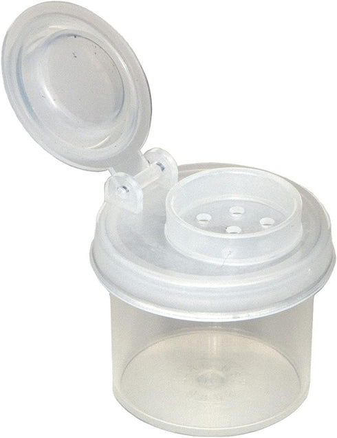 BRAZZA Salt and Pepper Shakers Moisture Proof Set Perfect to go Camping Picnic Outdoors Kitchen Lunch Boxes Travel Spice Set Clear with Black Lids...