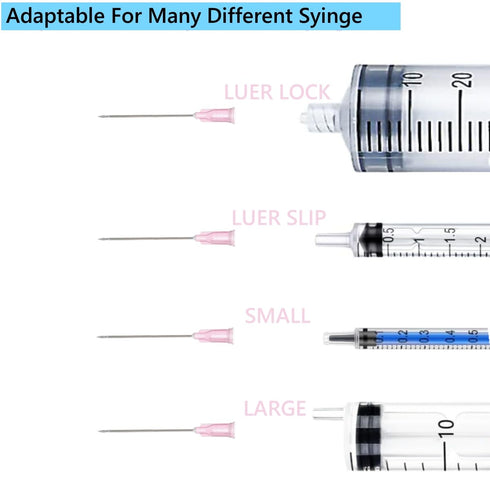100-Pack 1-1/2 Inch 18Ga Luer Lock Needle with Cap Science Lab Supplies Individually Sealed...