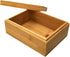 Zhou Bamboo Natural Storage Box with Cover - Unpainted Wooden Gift Box (6.3x4.72x2.76 inch)...