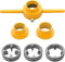 6Pcs PVC Thread Maker Tool Pipe Threader Plumbing Tool Kit Plastic Pipe Round Die Set with 3 Dies 1/2", 3/4" and 1" NPT Die Set Manual Hand Tool f...