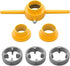 6Pcs PVC Thread Maker Tool Pipe Threader Plumbing Tool Kit Plastic Pipe Round Die Set with 3 Dies 1/2", 3/4" and 1" NPT Die Set Manual Hand Tool f...