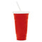 G.E.T. SC-32-SET-R Red 32 oz. Reusable Plastic Tumbler Set, 1 Count (Pack of 1)...