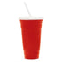 G.E.T. SC-32-SET-R Red 32 oz. Reusable Plastic Tumbler Set, 1 Count (Pack of 1)...